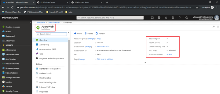 Configuring Load Balancer In Microsoft Azure